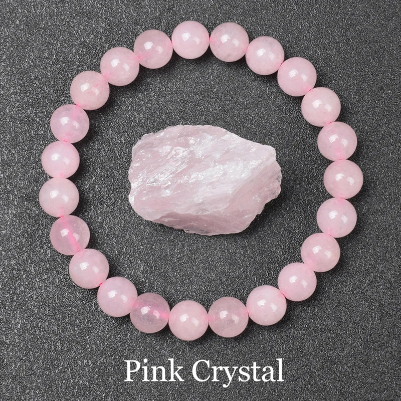 6/8 mm Real Natural Colorful Agate Female Bracelet