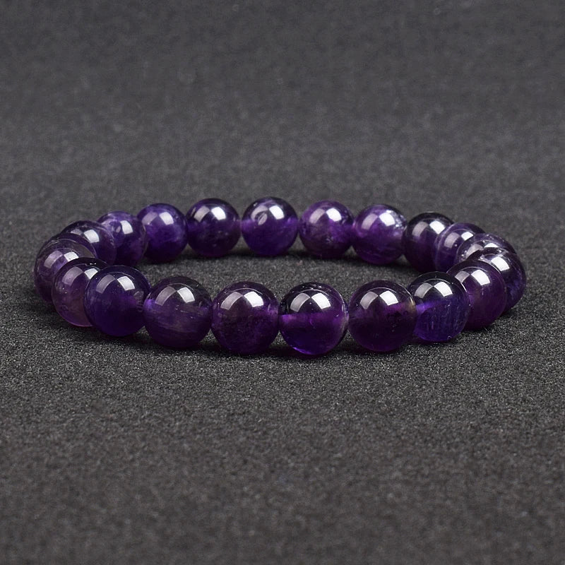 4-12 MM Natural Lace Amethysts Bracelet
