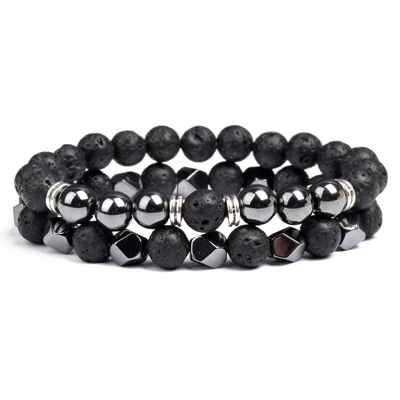 Natural Tiger Eye Beads Couple Bracelets