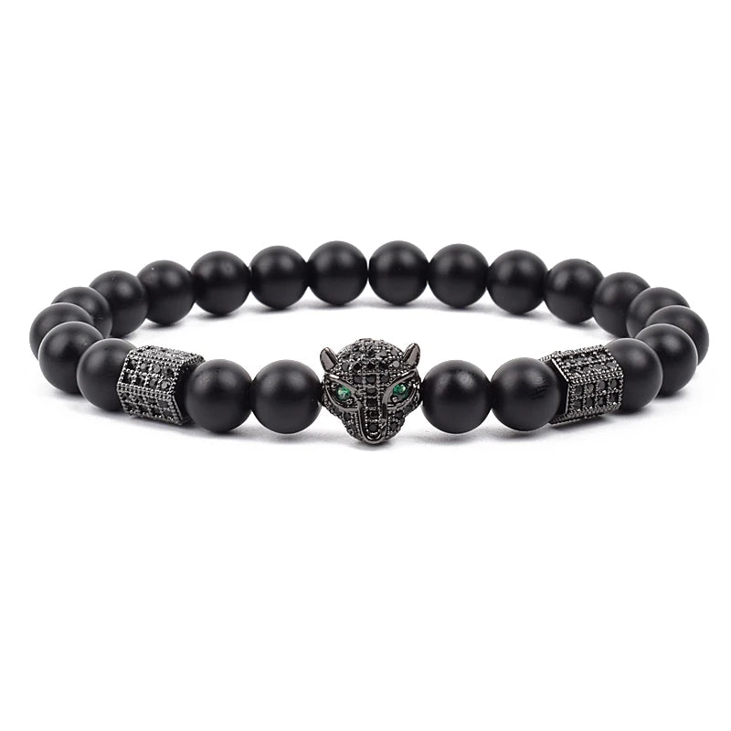 Fashion Cubic Zirconia Skull Leopard Bracelet