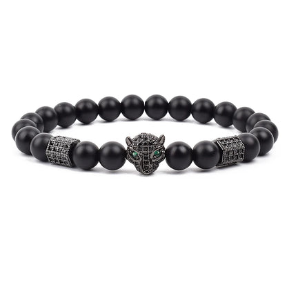 Fashion Cubic Zirconia Skull Leopard Bracelet