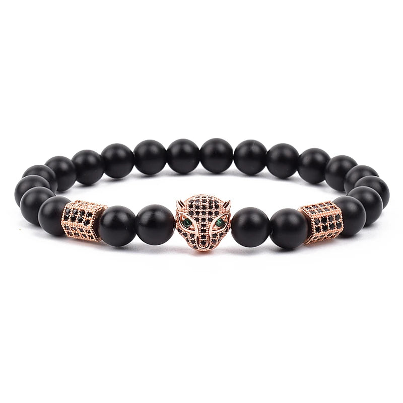 Fashion Cubic Zirconia Skull Leopard Bracelet