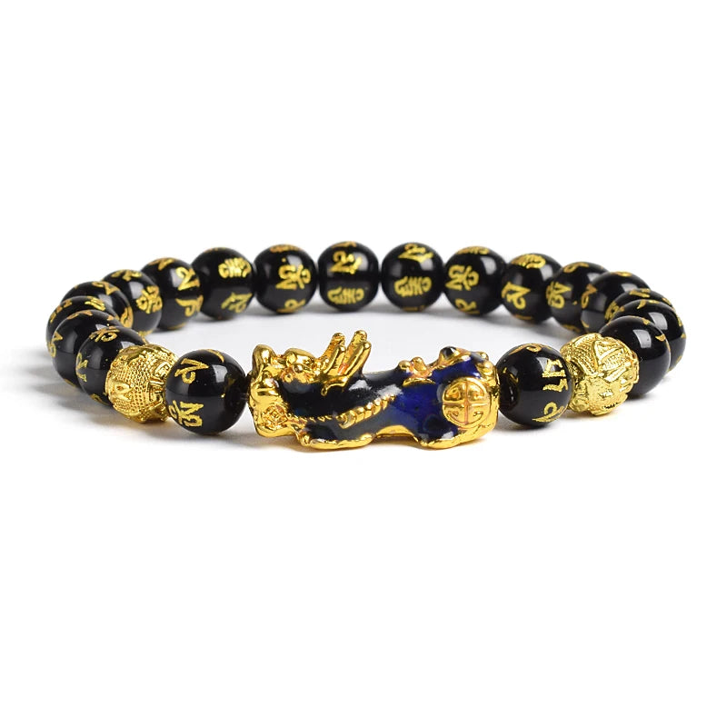 Yellow Elastic Tiger Eye Stone Beads Bracelet