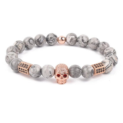 Fashion Cubic Zirconia Skull Leopard Bracelet