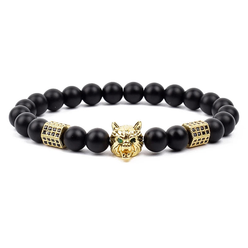 Fashion Cubic Zirconia Skull Leopard Bracelet