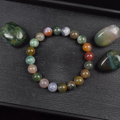 6/8 mm Real Natural Colorful Agate Female Bracelet