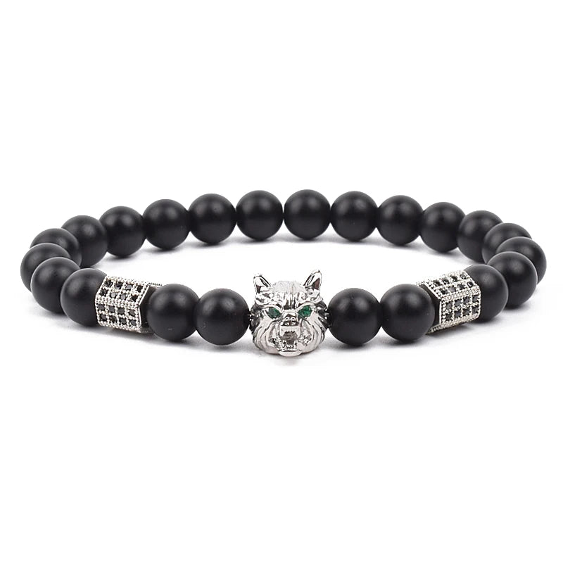 Fashion Cubic Zirconia Skull Leopard Bracelet