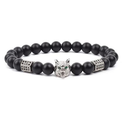 Fashion Cubic Zirconia Skull Leopard Bracelet