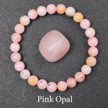 Natural White Howlite Stone Beads Bracelet