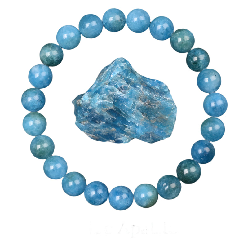 Original Blue Apatite Natural Stone Beads Bracelet