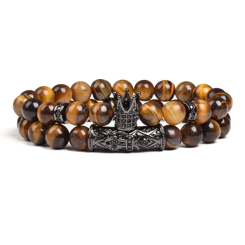 8mm Tiger Eye Stone Beads Bracelet