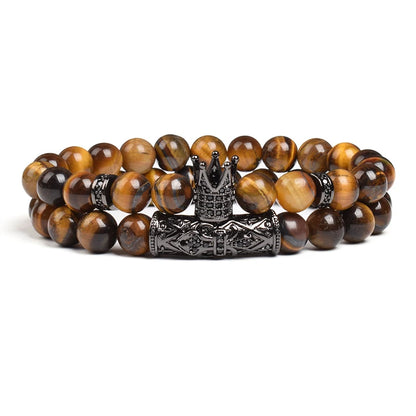8mm Tiger Eye Stone Beads Bracelet
