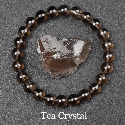 Natural Red Stripes Agate Stone Beads Bracelet