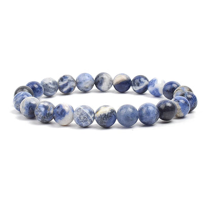 Natural Stone Dark Blue Sodalite Beads Bracelet