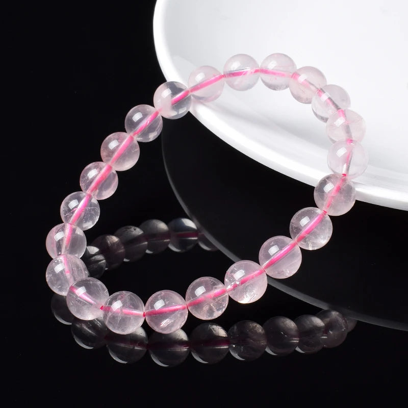 Natural Rose Quartz Beads Bracelet