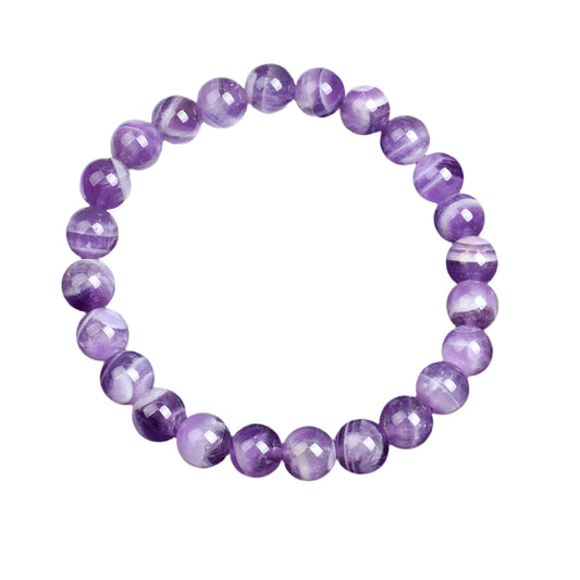 4-12 MM Natural Lace Amethysts Bracelet