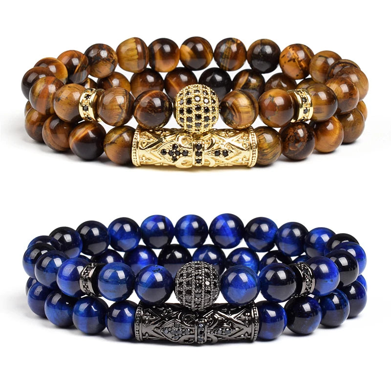 8mm Tiger Eye Stone Beads Bracelet