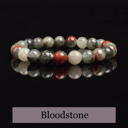 Natural African Bloodstones Beads Bracelet