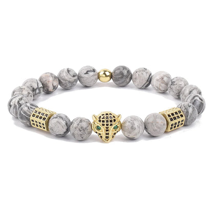 Fashion Cubic Zirconia Skull Leopard Bracelet