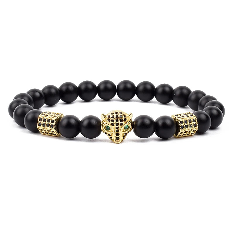 Fashion Cubic Zirconia Skull Leopard Bracelet