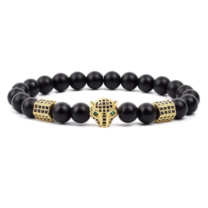 Fashion Cubic Zirconia Skull Leopard Bracelet