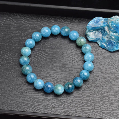 Original Blue Apatite Natural Stone Beads Bracelet