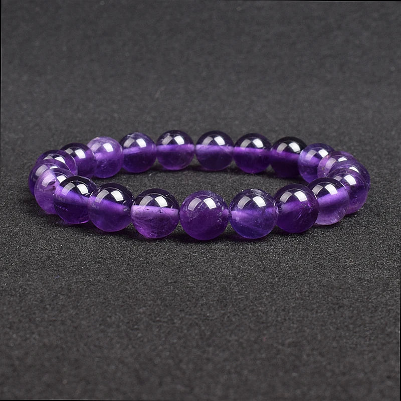 4-12 MM Natural Lace Amethysts Bracelet