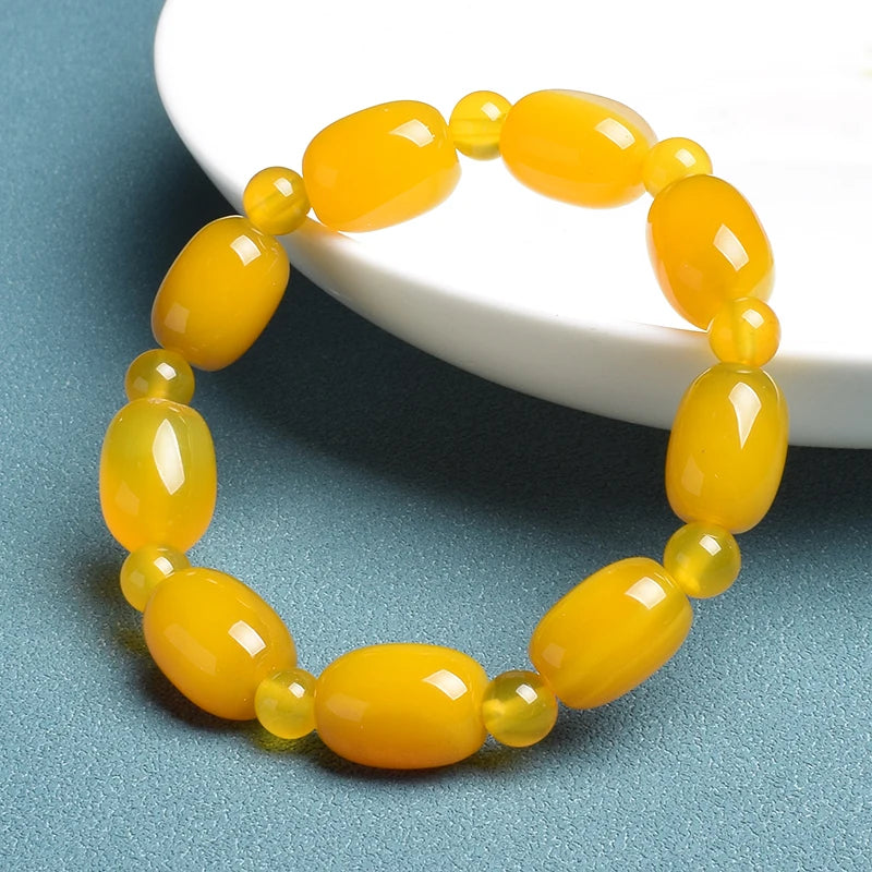 Natural Stone Coffee Lace Agates Bracelet