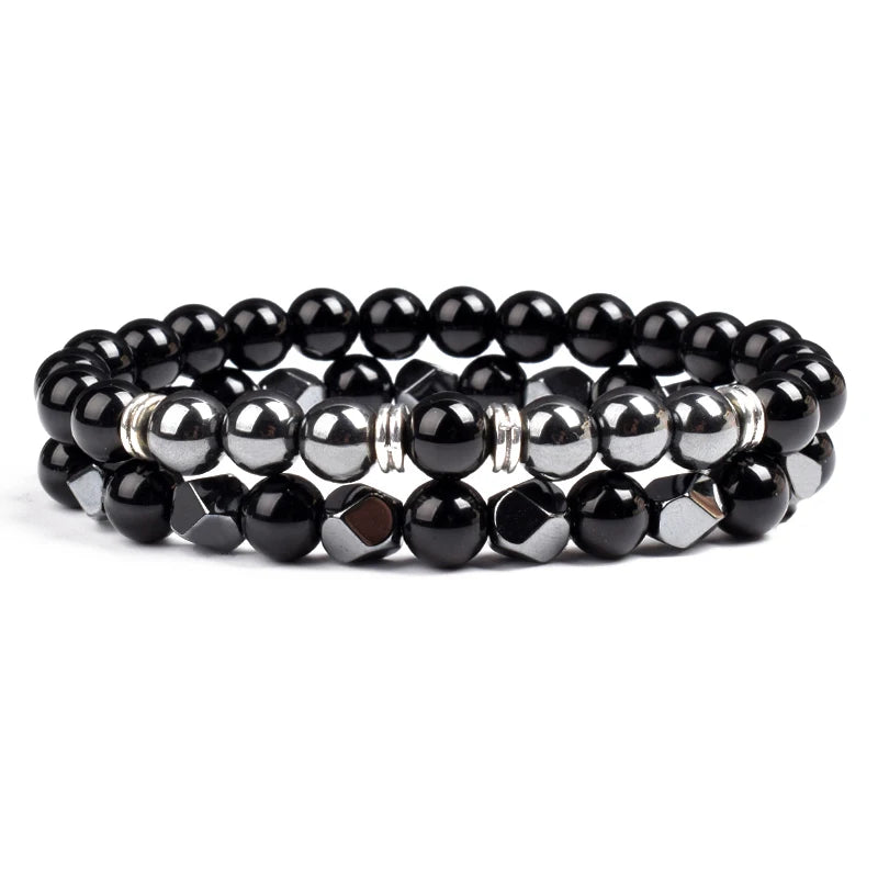 Natural Tiger Eye Beads Couple Bracelets