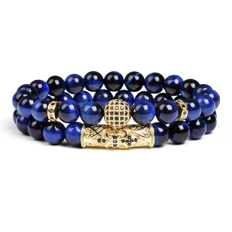 8mm Tiger Eye Stone Beads Bracelet