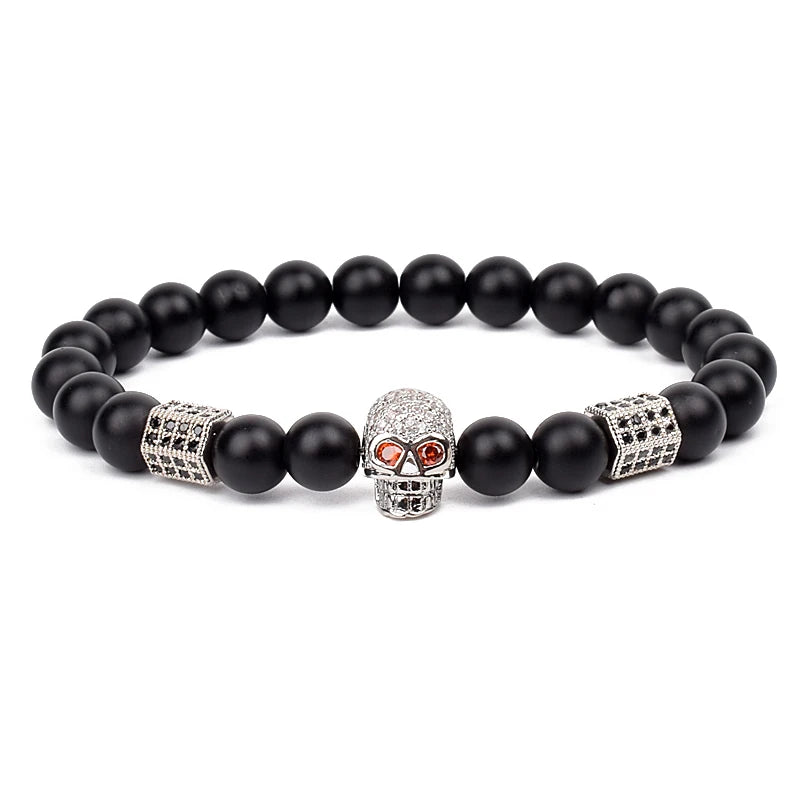 Fashion Cubic Zirconia Skull Leopard Bracelet