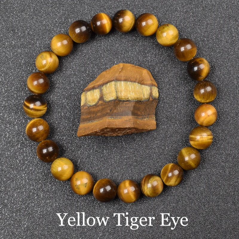 Natural Red Stripes Agate Stone Beads Bracelet