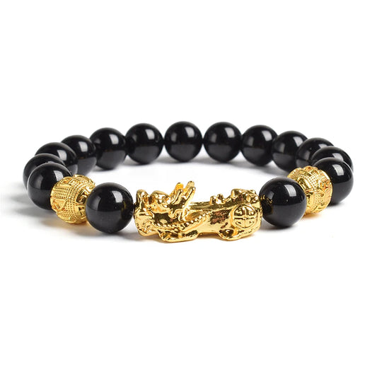 Yellow Elastic Tiger Eye Stone Beads Bracelet