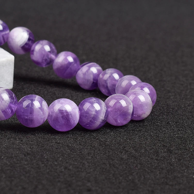 4-12 MM Natural Lace Amethysts Bracelet