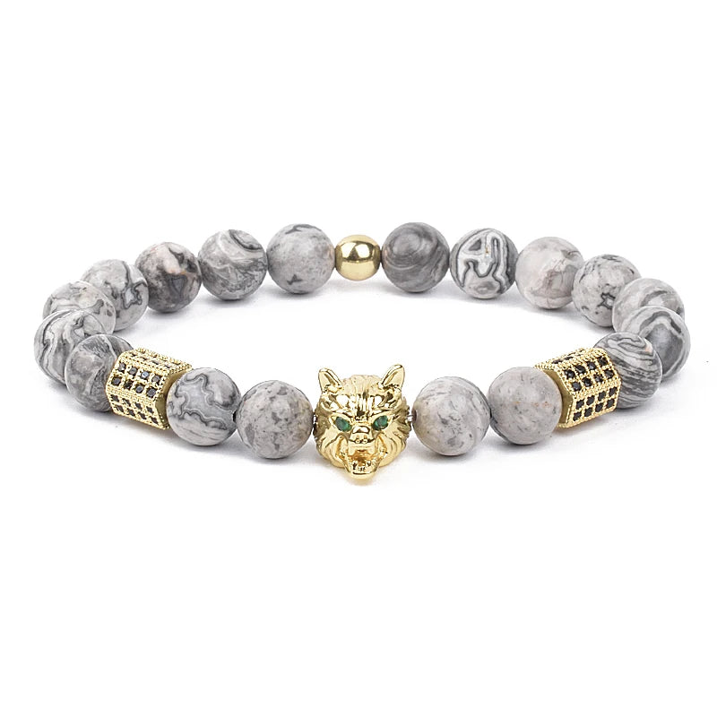 Fashion Cubic Zirconia Skull Leopard Bracelet