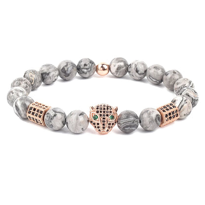 Fashion Cubic Zirconia Skull Leopard Bracelet