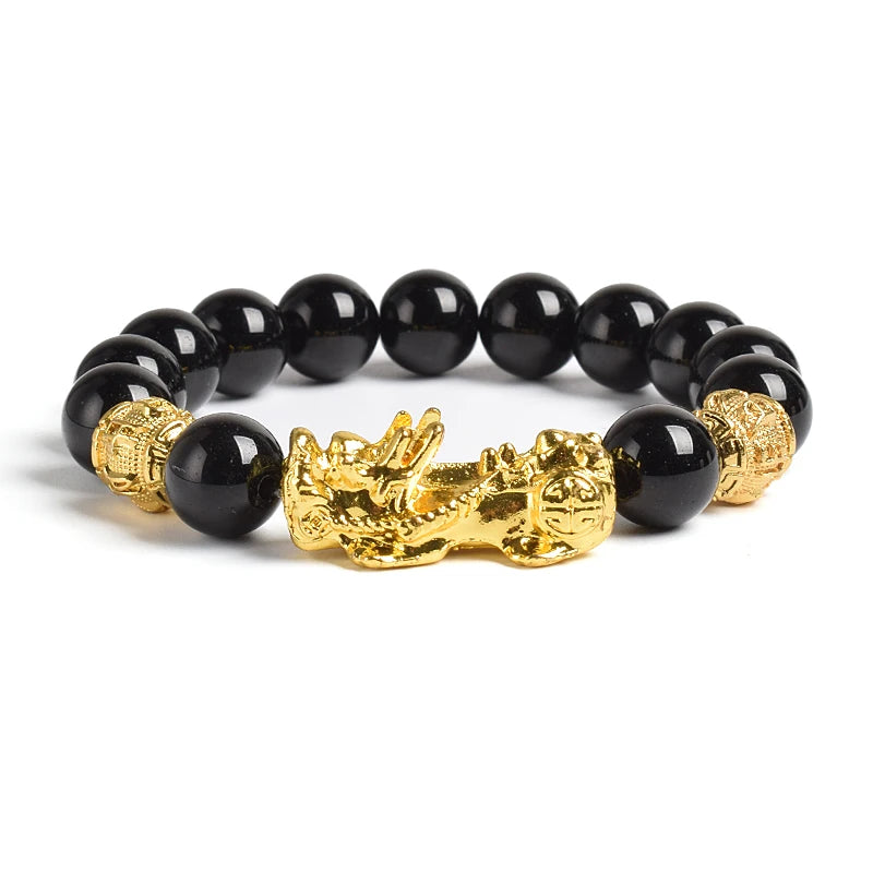 Yellow Elastic Tiger Eye Stone Beads Bracelet