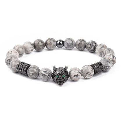 Fashion Cubic Zirconia Skull Leopard Bracelet