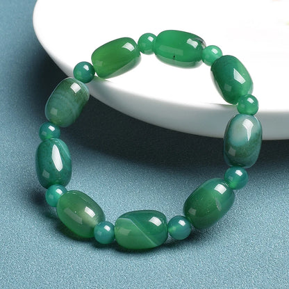 Natural Stone Coffee Lace Agates Bracelet