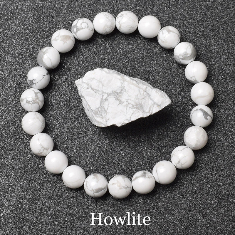 Crystal Blue Green Natural Stone Beads Bracelet