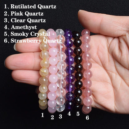 4-12 MM Natural Lace Amethysts Bracelet