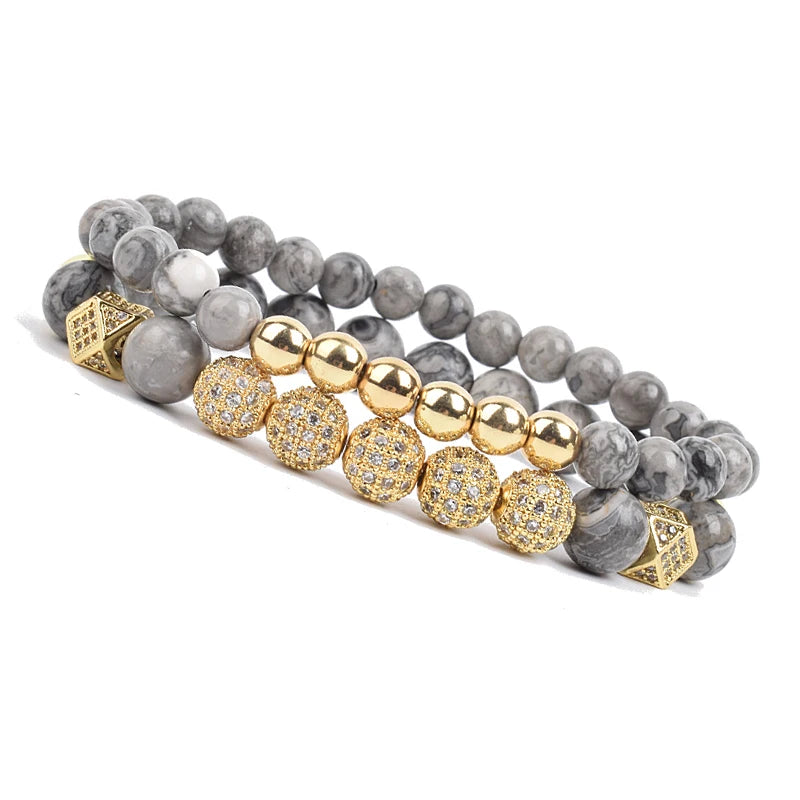 Luxury Charm Beads Bracelet Set