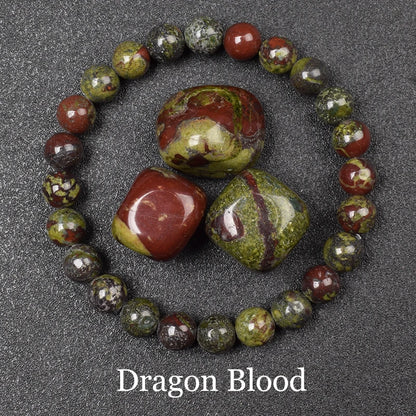 Natural Red Stripes Agate Stone Beads Bracelet