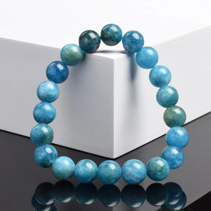Original Blue Apatite Natural Stone Beads Bracelet