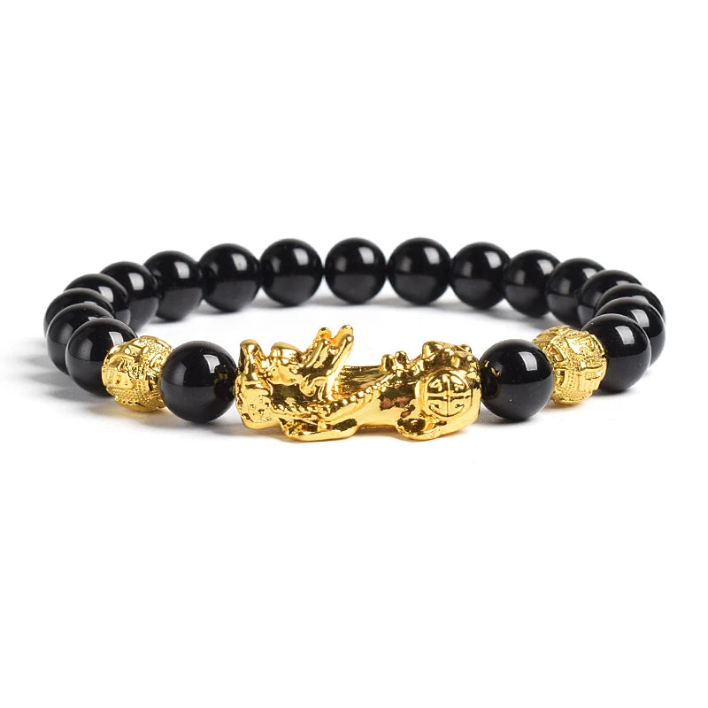 Yellow Elastic Tiger Eye Stone Beads Bracelet