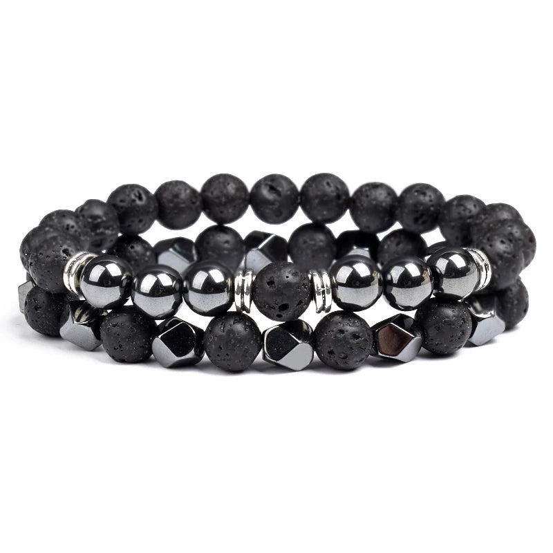 Natural Tiger Eye Beads Couple Bracelets