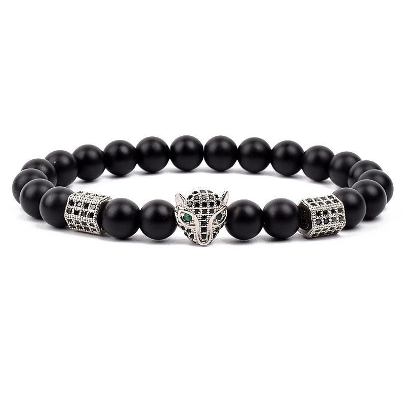 Fashion Cubic Zirconia Skull Leopard Bracelet