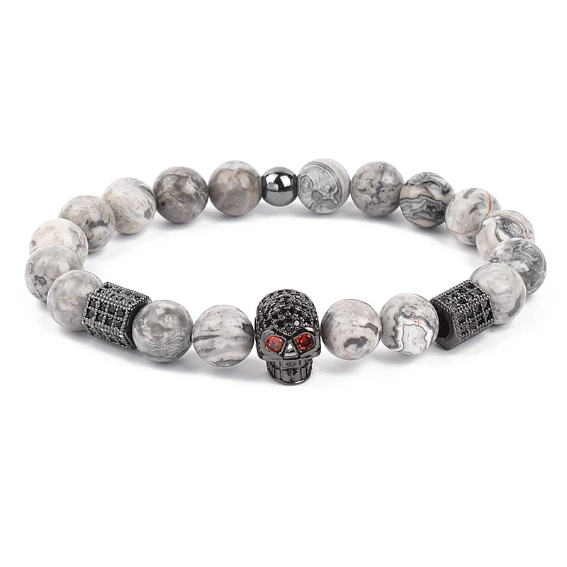 Fashion Cubic Zirconia Skull Leopard Bracelet