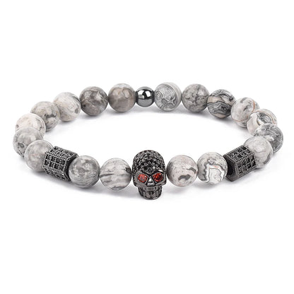 Fashion Cubic Zirconia Skull Leopard Bracelet