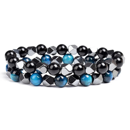 Natural Tiger Eye Beads Couple Bracelets